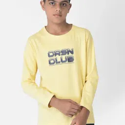 Crimsoune Club Kids Yellow Printed T-Shirt-picture-15