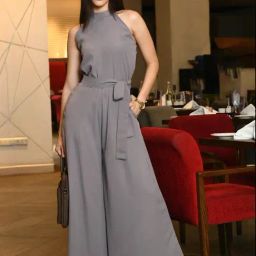 Exude Grey Plain Jumpsuit-picture-35