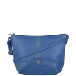 Baggit Blue Solid Small Sling Handbag-image-45