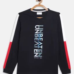 Octave Kids Navy Printed Full Sleeves T-Shirt-picture-12