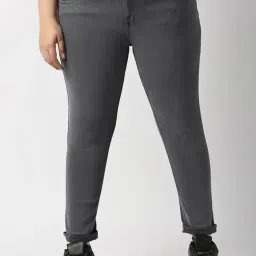 High Star Grey Slim Fit Mid Rise Lightly Washed Jeans-image-17