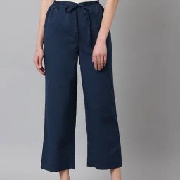 Fabindia Blue Cotton Mid Rise Pants-image-44