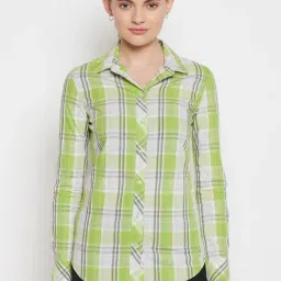Crozo By Cantabil Green Check Shirt-image-28