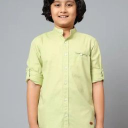 Cantabil Kids Green Solid Shirt-picture-16