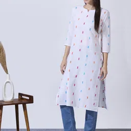 ZRI Women Striped Daily Cotton Straight Kurta-picture-37