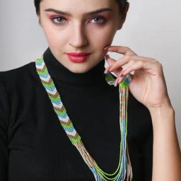 Odette Multicolor Tribal Reviere Necklace-3