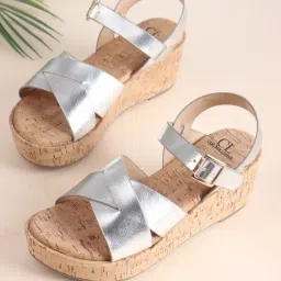 Carlton London Women's Grey Ankle Strap Sandals-picture-22