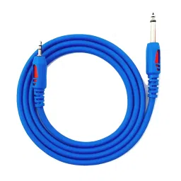 Pearl 4.5 Ft Mini EP Stereo 3.5 mm to P38 Mono 6.35 mm AUX Cable (Blue)-31