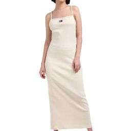 Tommy Hilfiger Beige Cotton Ribbed Women Strappy Bodycon Dress-image-54