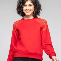 SHAYE Red Solid Sweatshirt-image-42