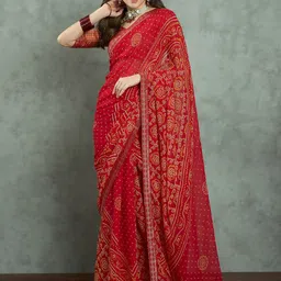 Mitera Bandhani Printed Saree-picture-32