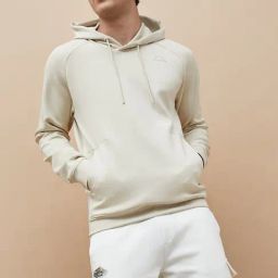 Kappa White Regular Fit Hooded Sweatshirt-image-10