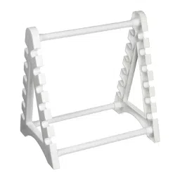 WKM White Triangular Shape Polypropylene 12 Pipette Stand-13