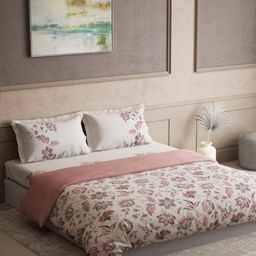 DDecor Pink & Beige 4 Pieces Ethnic Motifs Cotton Double King Regular Bedding Set-image-31
