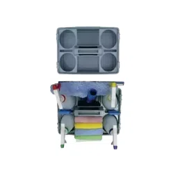 TASKI Carry Basket with Bottle Holder Rectangular Shape Grey For Indoor, Outdoor, D5833693-15
