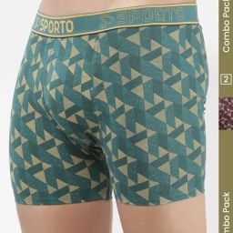 Sporto Maroon Cotton Regular fit Printed Trunk (Pack of 2)-image-27