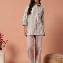 Plagg Striped Long Sleeves Shirt With Trousers-picture-12