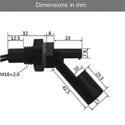 amiciSense Side Mounted Float Switch Water Level Controller Inductance Sensor Black (Pack of 2) image 2