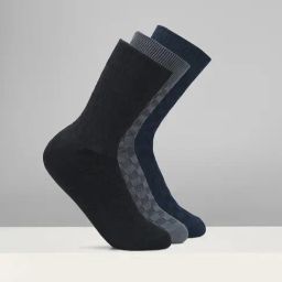 Byford by Pantaloons Multicolor Nylon Textured Socks Pack of 3 (Large)-picture-16