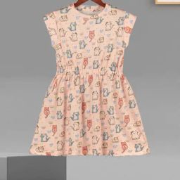 HELLCAT Girls Peach Printed Dresses-image-90
