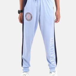 Kiddopanti Boys Light Blue Printed Trackpants-image-54