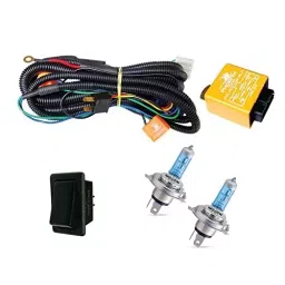 Auto Pearl Halogen Headlamp Wiring Harness Kit for Santro Xing (Set of 3, Multi Color)-39