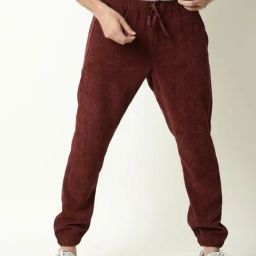 Rare Rabbit Maroon Regular Fit Solid Joggers-picture-39