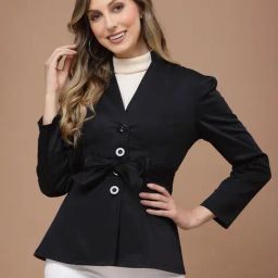 KASSUALLY Black Relaxed Fit Blazer-33