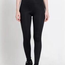 adidas Black Mid Rise Sports Tights-picture-2