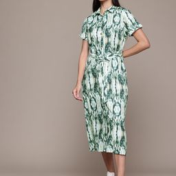 The Roadster Lifestyle Co. Printed Shirt Midi Dress-image-69
