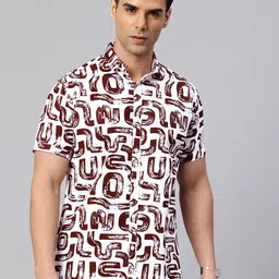 Majestic Man Printed Slim Fit Casual Shirt-image-68
