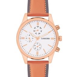 L LOGUES Men Brass Dial & Leather Straps Analogue Watch G 1973 WL-20-image-32