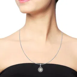 Sri Jagdamba Pearls 92.5 Sterling Silver Pendant-image-68