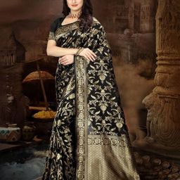 F FASHION Ethnic Motifs Zari Banarasi Saree-picture-43
