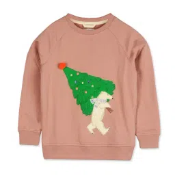 Cherry Crumble By Nitt Hyman Kids Peach Applique Sweatshirt-image-79