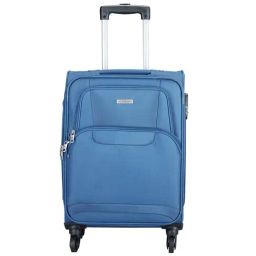 Aristocrat Amber Blue 4 Wheel Small Soft Cabin Trolley - 79 cm-image-20