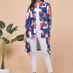 Funday Fashion Abstract Printed Open Front Shrug-25