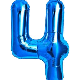 Shopperskart 4 Number Foil Balloon Blue - Height 40.64 cm-image-87