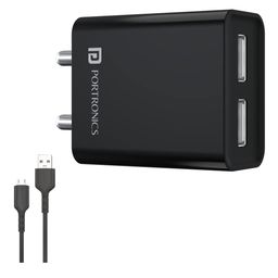 Portronics POR 1066B Adapter 2.4A Output Adapter - Black-picture-18