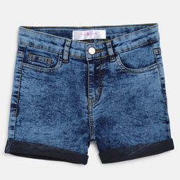 Tales & Stories Regular Fit Solid Shorts - Blue-image-5