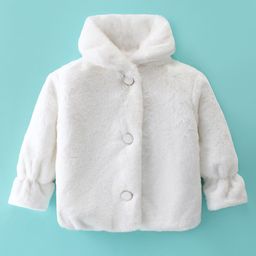 Little Kangaroos Winter Wear Quilted Hooded Jacket - Offwhite-image-83