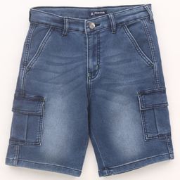 Pine Kids Denim Above Knee Length Shorts - Blue-image-88