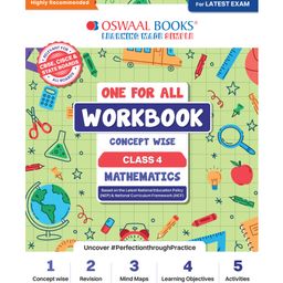 Oswaal One For All Workbook | Concept Wise Class-4 Mathematics Book | For Latest Exam-24
