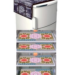 Dakshya Industries Fridge Top Cover and Fridge Mat Combo Set of 5-12