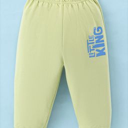 Tango Looper Knit Full Length Lounge Pant with Text Print - Green-picture-18