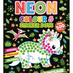 Dinosaur Neon Colour and Sticker Dots Book with over 500 Stickers Age 3+-15