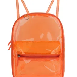 Echo Boomers Stylish Transparent Jelly Backpack - Orange Height 12 Inches-picture-32