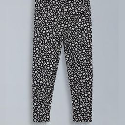 Urbanrac Girls Cotton Floral Printed Leggings-image-129