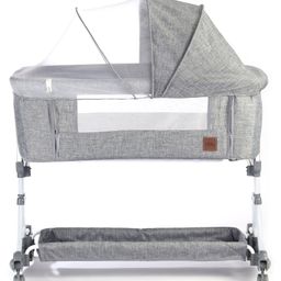 fab n funky Bassinet with Mosquito Net & Storage- Grey image 2