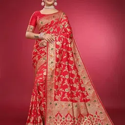 Florence Woven Design Zari Pure Silk Kanjeevaram Saree-image-31